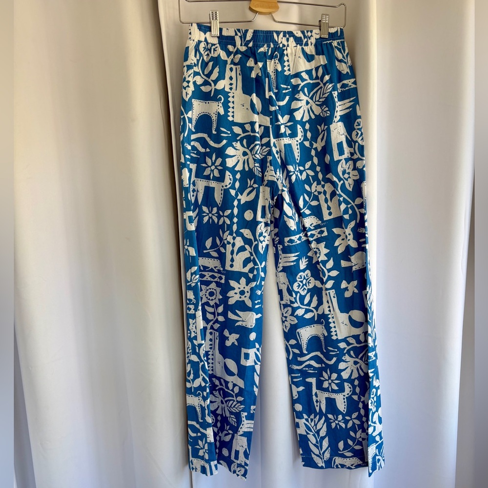 Cotton Candy Blue and White Graphic Men's Joggers